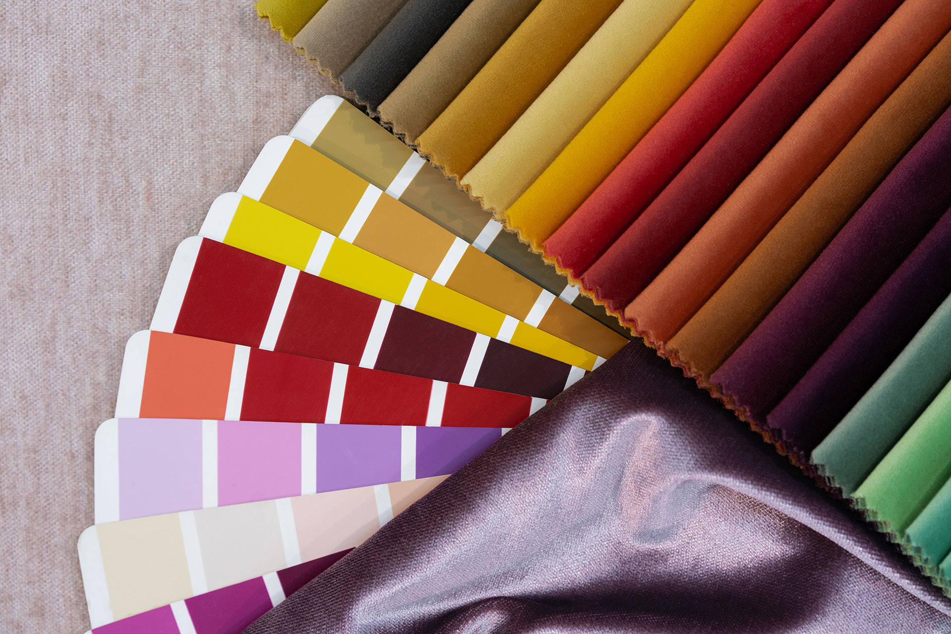 Paleta guía multicolor con muestras de tela-Mostratex - Muestrario de Telas e Imprenta