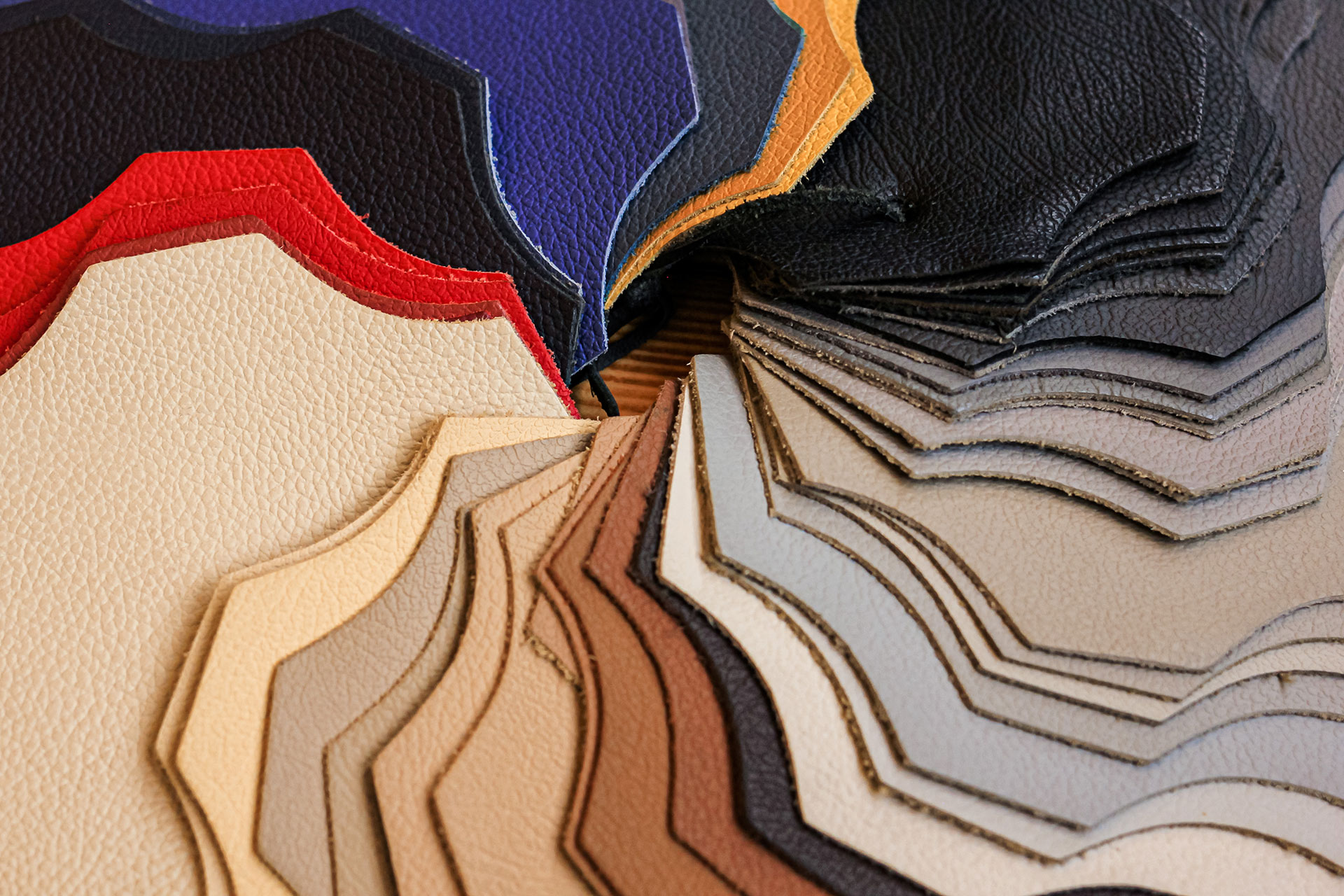Muestras de piel multicolor textura natural-Mostratex - Muestrario de Telas e Imprenta
